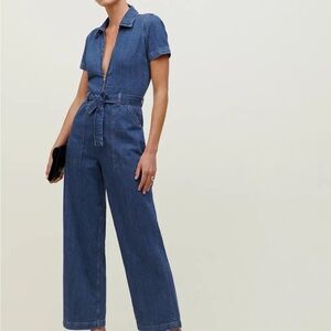 Reformation Cassidy Denim Jumpsuit NWOT